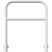 Protective bar made of steel tubing | 60 x 2.5 mm | with crossbar | for wall mounting | total width: 1000 mm | hot-dip galvanized